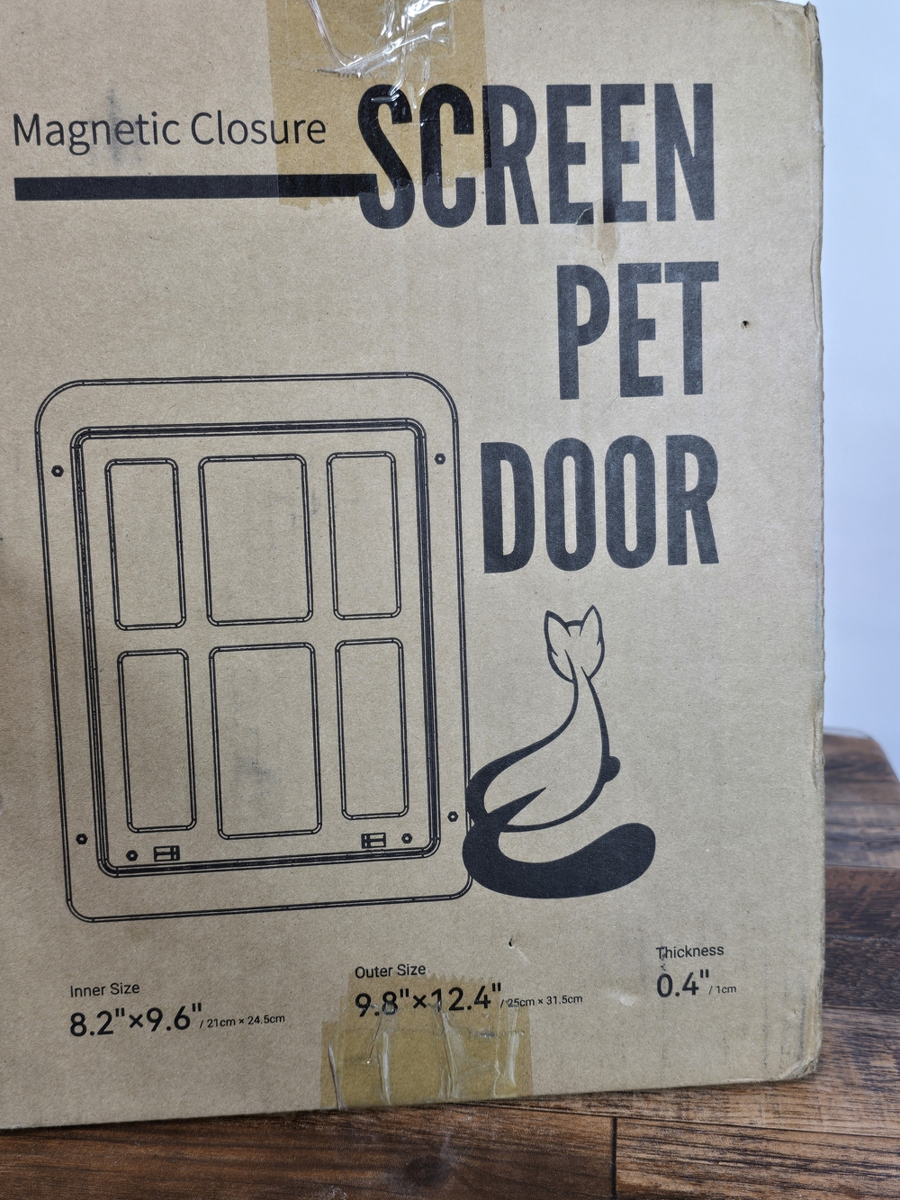 Screen Pet Door with Magnetic Closure